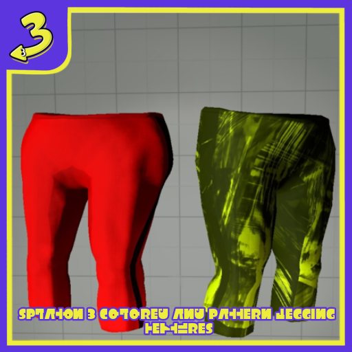 Splatoon 3 Colored and Pattern Legging Textures