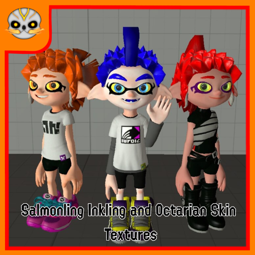 Salmonling Inkling and Octarian Skin Textures
