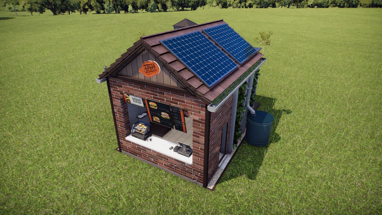 Solarpunk Kiosk Bronto Burger
