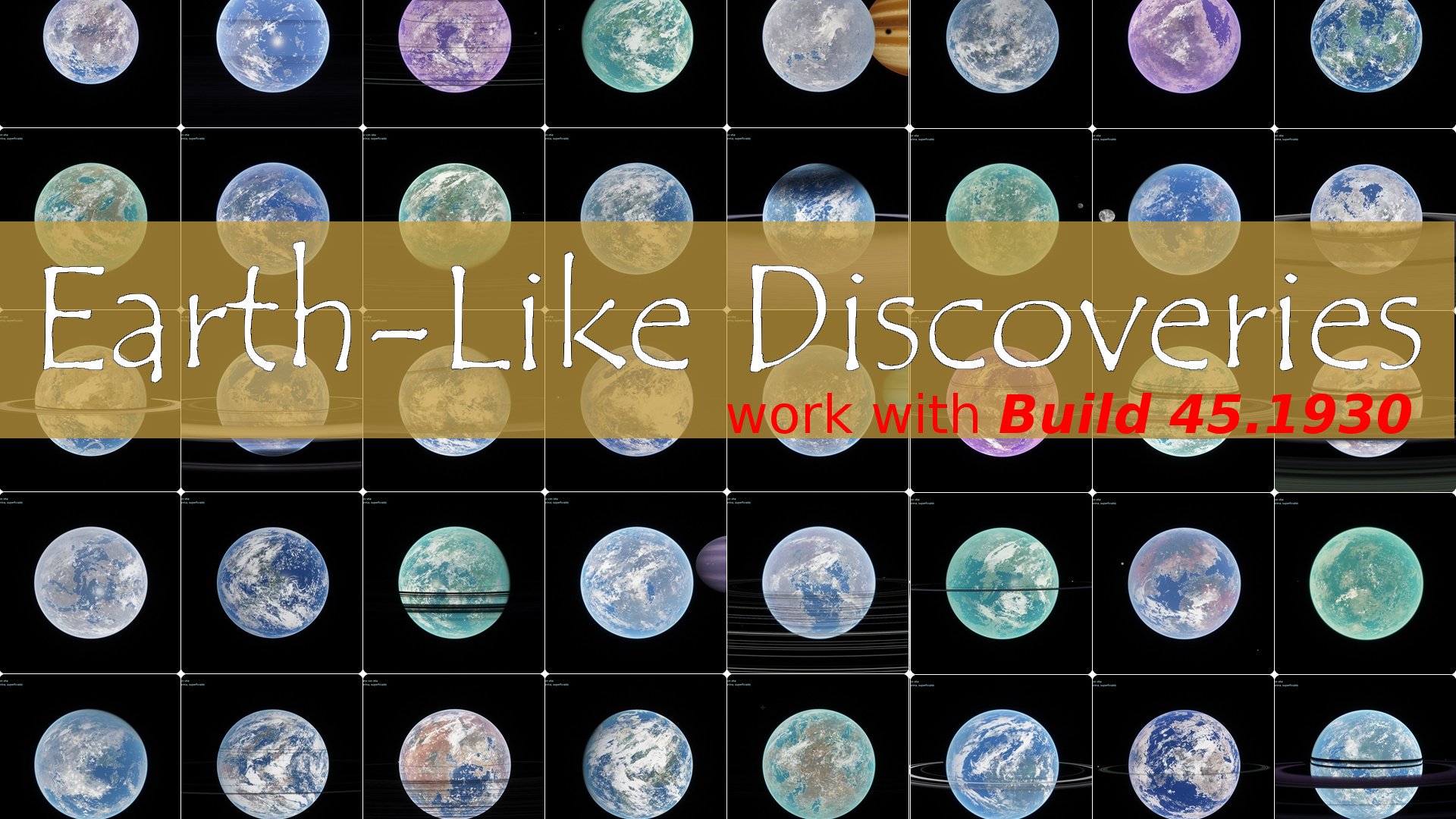 Earth like discoveries for Build 45.1930 and later