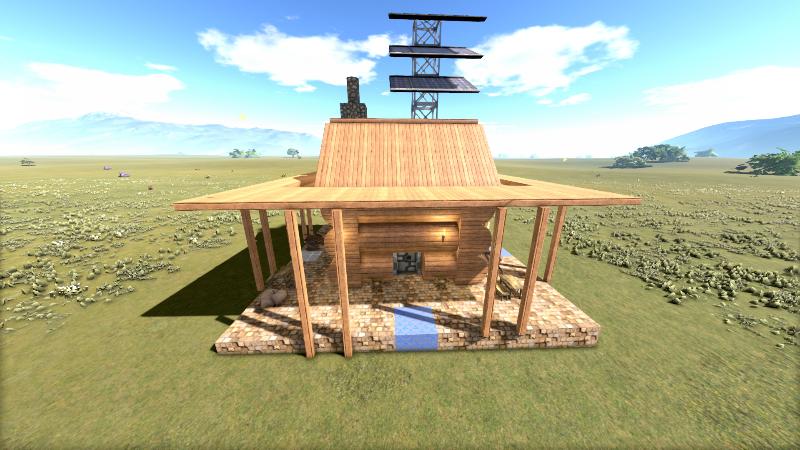Tile-Cabin full porch