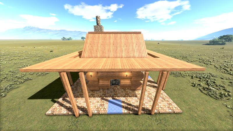 Tile-Vacant Cabin full porch