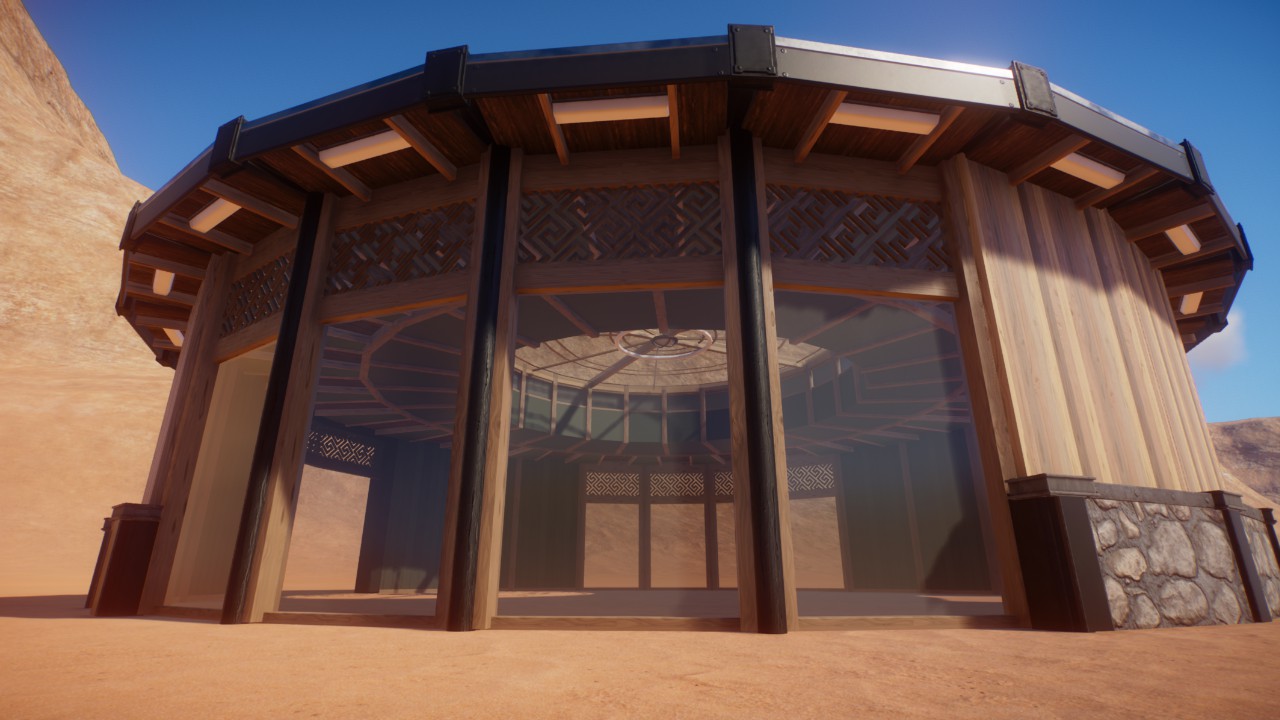Round viewing shelter