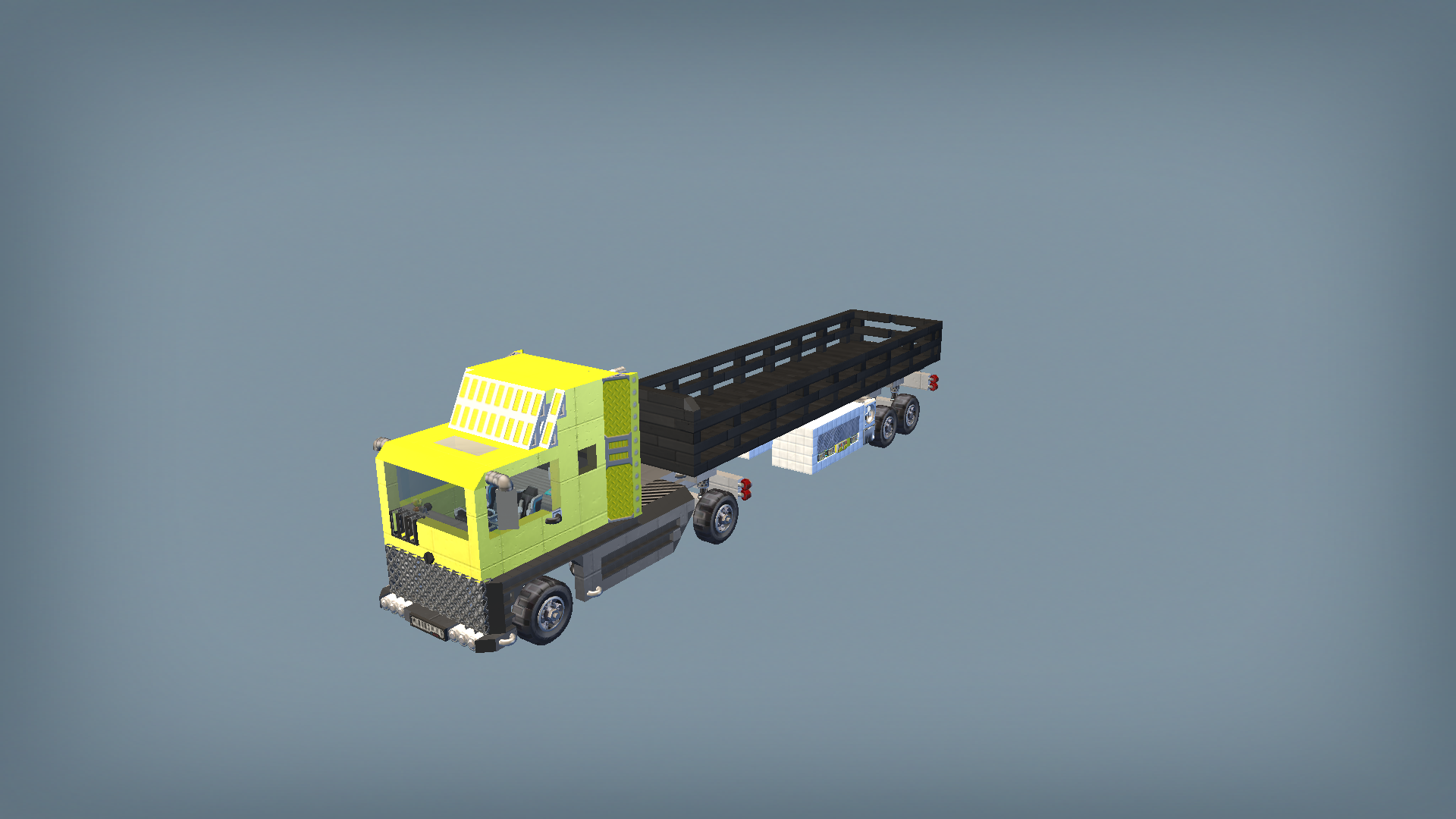 Medium semi truck 01 opened version (4x2)