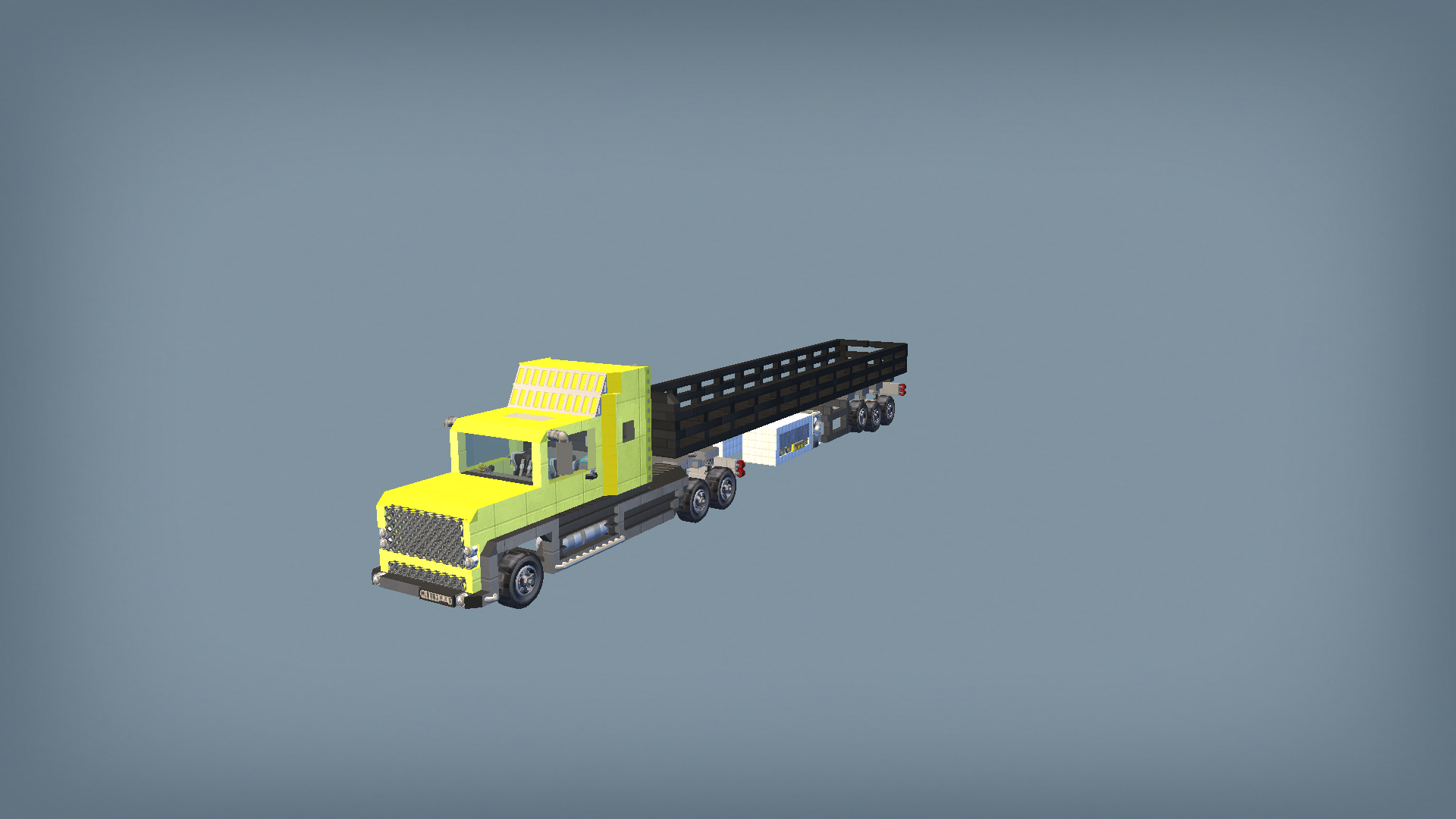 Medium semi truck 02 opened version (6x4)