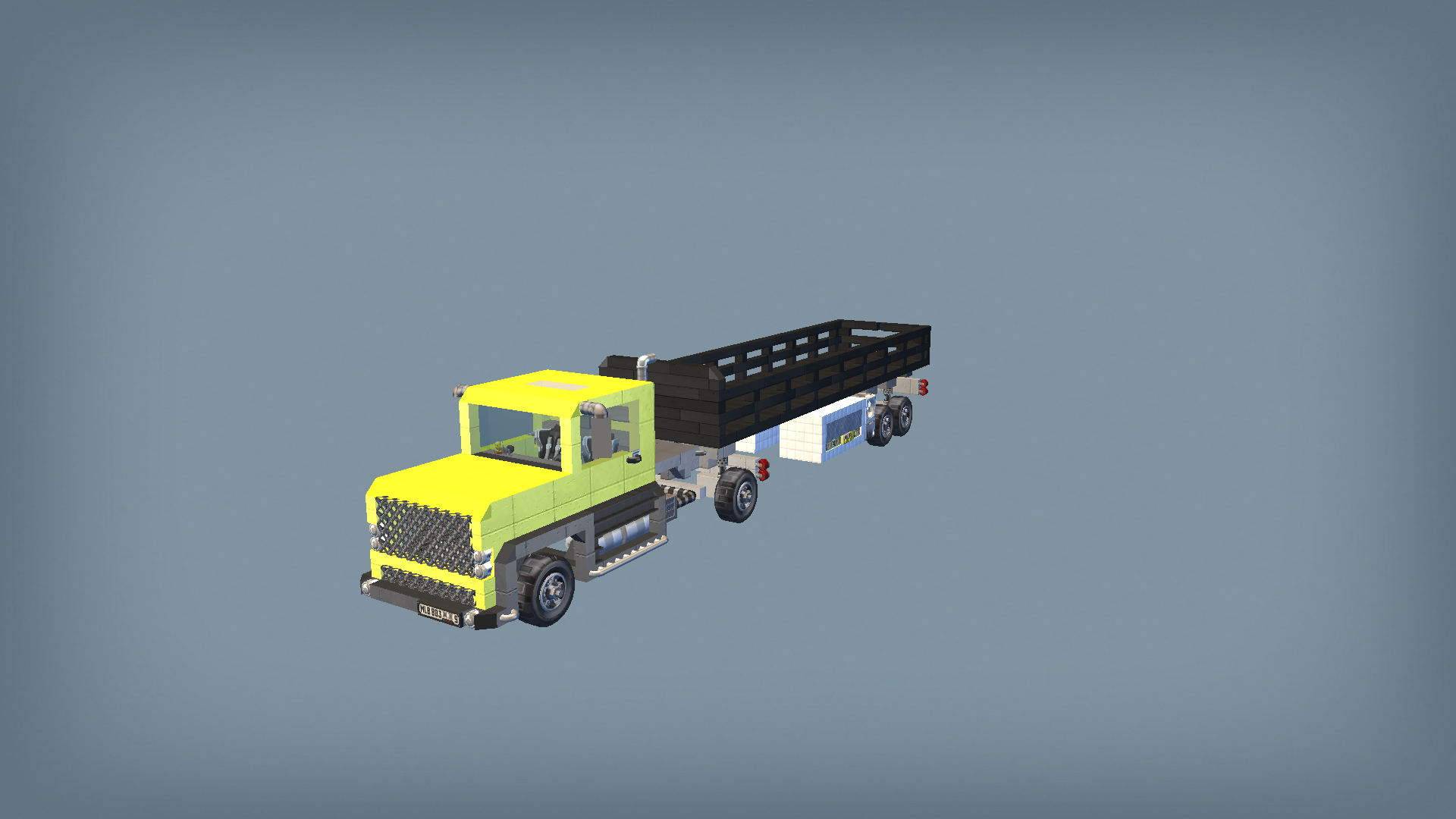 Low semi truck 02 opened version (4x2)