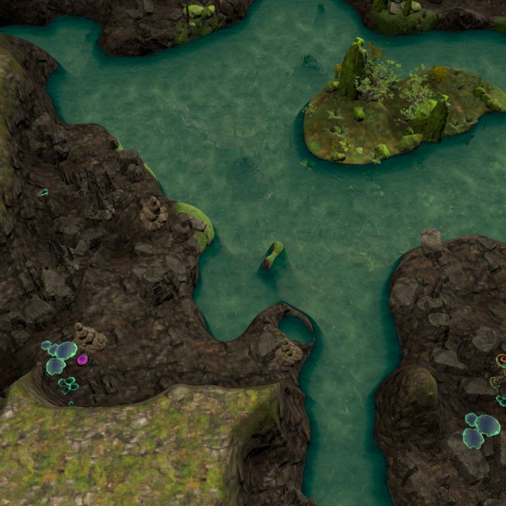 Underground Cavern with Lake