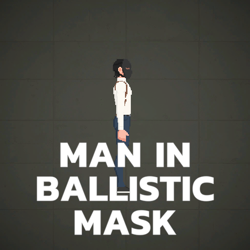 Man in ballistic mask