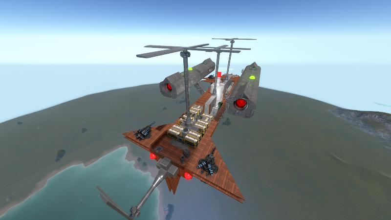 Tile-Airship Container Freighter
