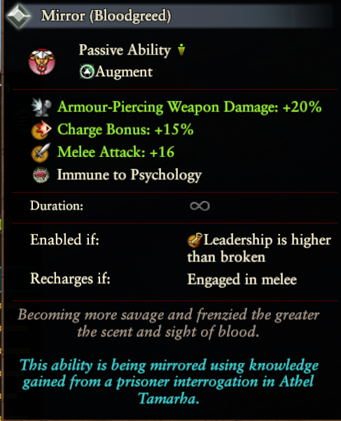 Beastman Mirror Ability Nerf (Eltharion Interrogation Ability)