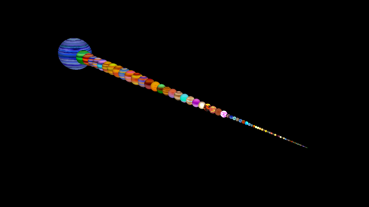 Planets Size Comparison 2023 V2