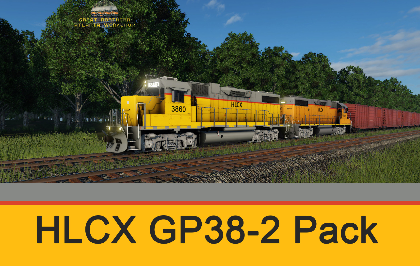 HLCX EMD GP38-2's in Union Pacific colors