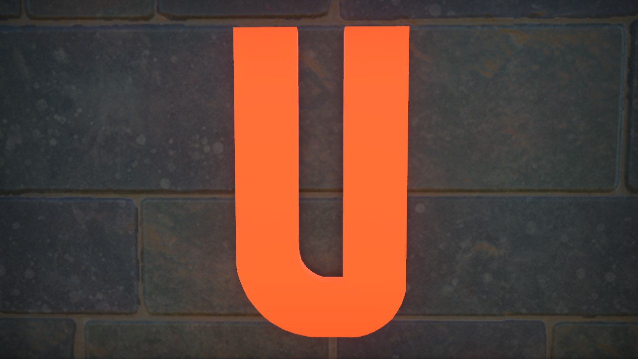 KOMIKAZOOM FONT LETTER U 1M LIT FLEXI