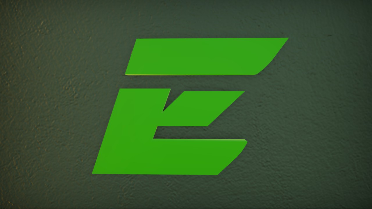AIRSTRIKE LASER FONT LETTER E 75cm LIT FLEXI