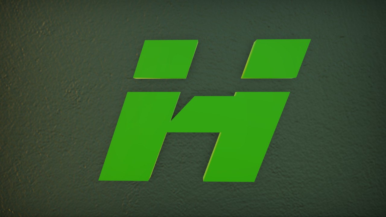 AIRSTRIKE LASER FONT LETTER H 75cm LIT FLEXI