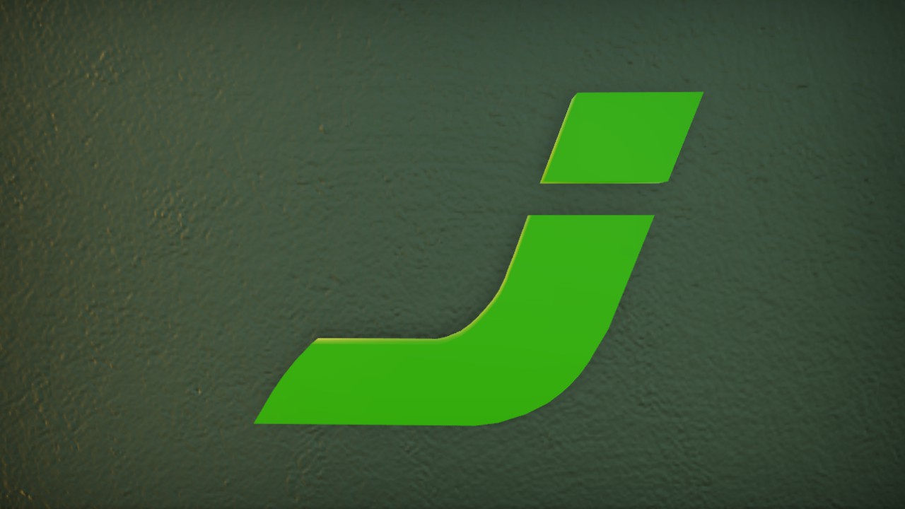 AIRSTRIKE LASER FONT LETTER J 75cm LIT FLEXI
