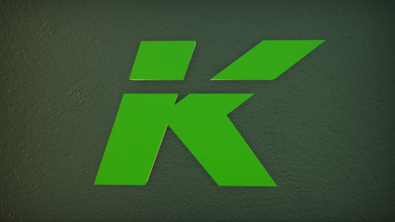 AIRSTRIKE LASER FONT LETTER K 75cm LIT FLEXI