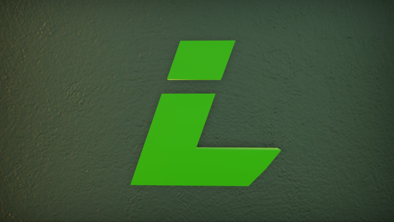 AIRSTRIKE LASER FONT LETTER L 75cm LIT FLEXI