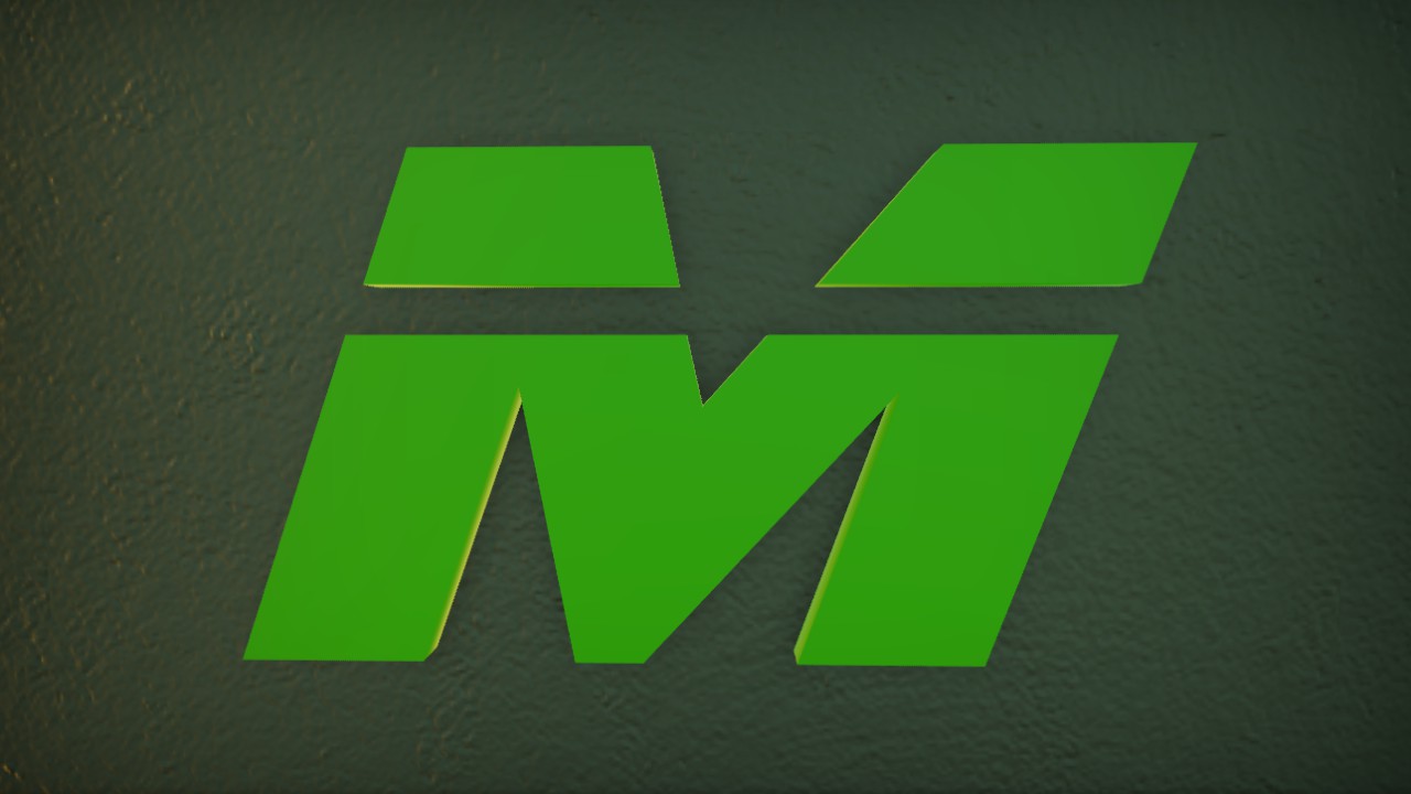 AIRSTRIKE LASER FONT LETTER M 75cm LIT FLEXI