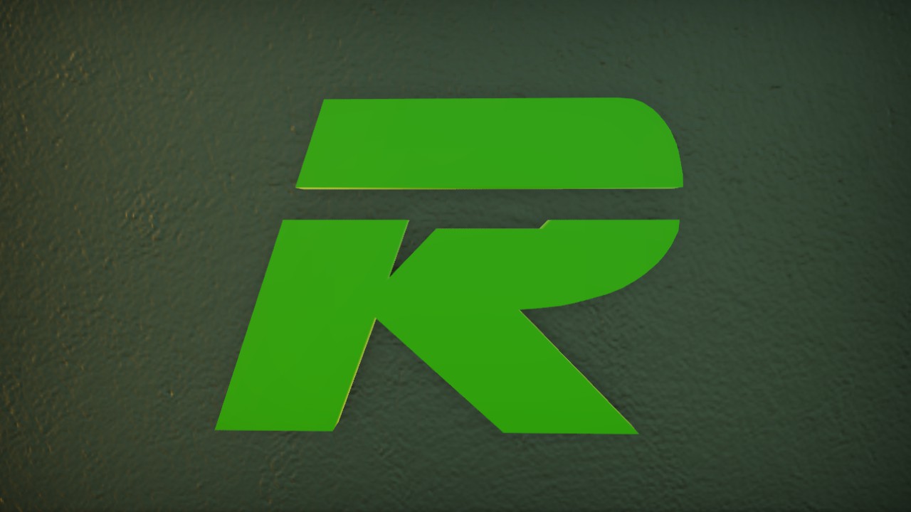 AIRSTRIKE LASER FONT LETTER R 75cm LIT FLEXI