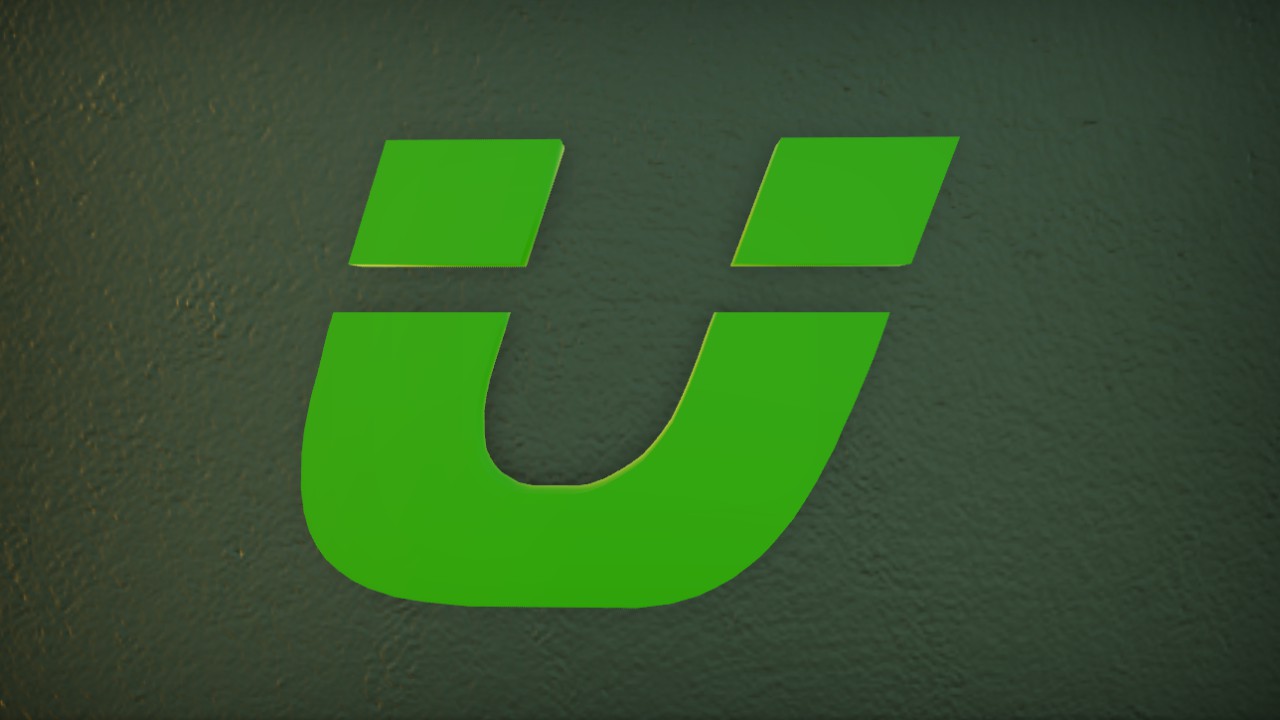 AIRSTRIKE LASER FONT LETTER U 75cm LIT FLEXI