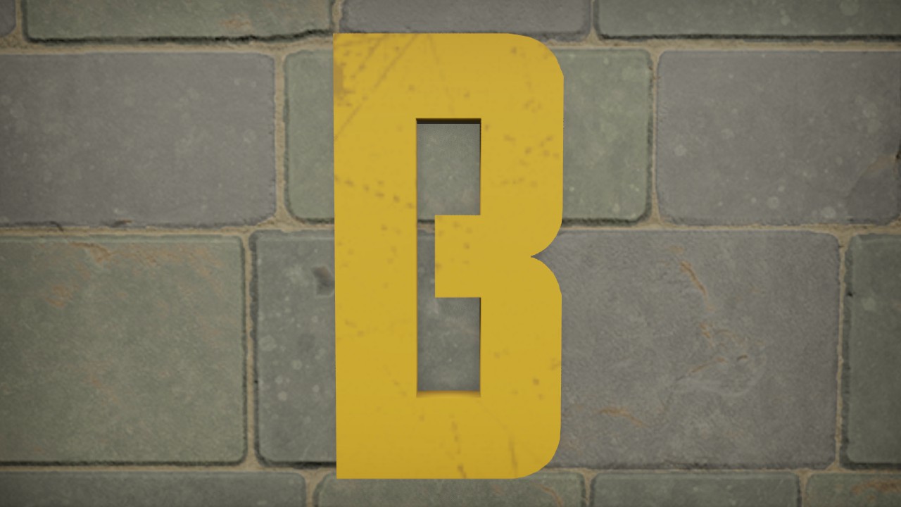 Mandalore Font Letter B 1m Flexi