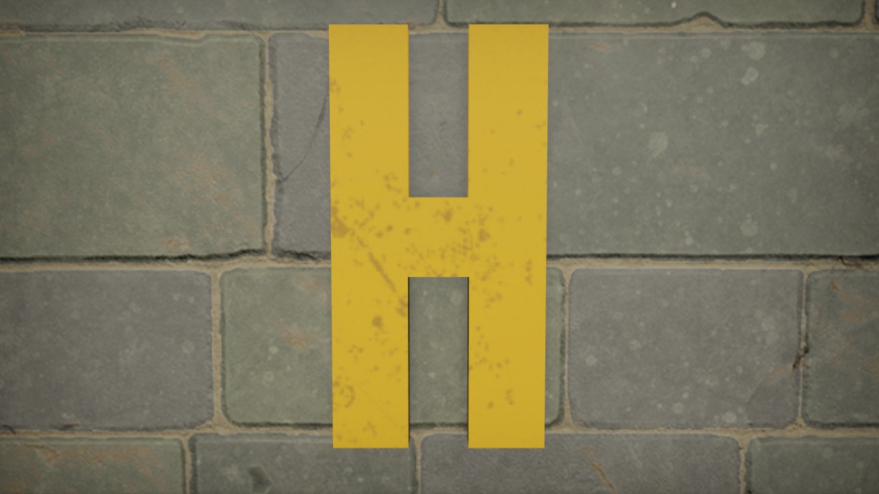 Mandalore Font Letter H 1m Flexi