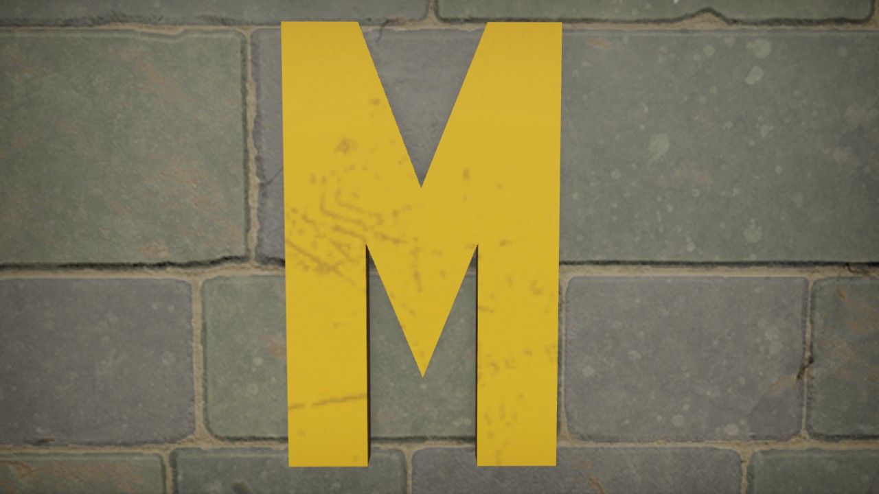 Mandalore Font Letter M 1m  Flexi