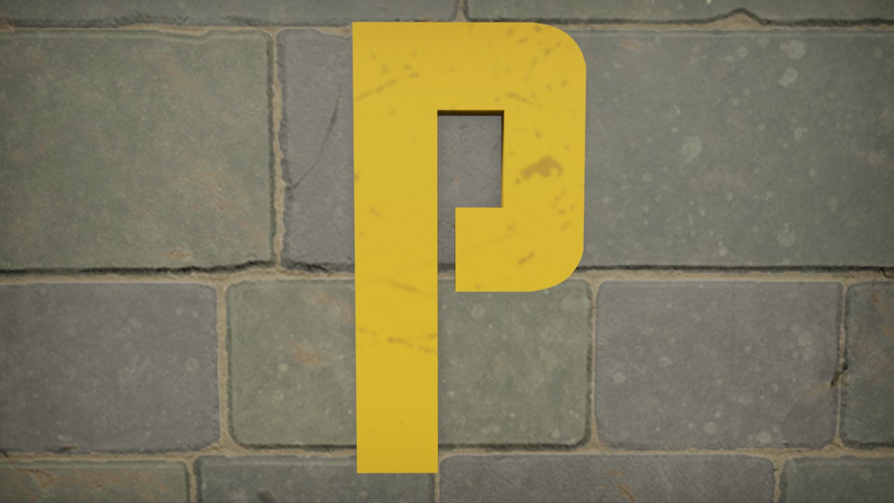 Mandalore Font Letter P 1m  Flexi
