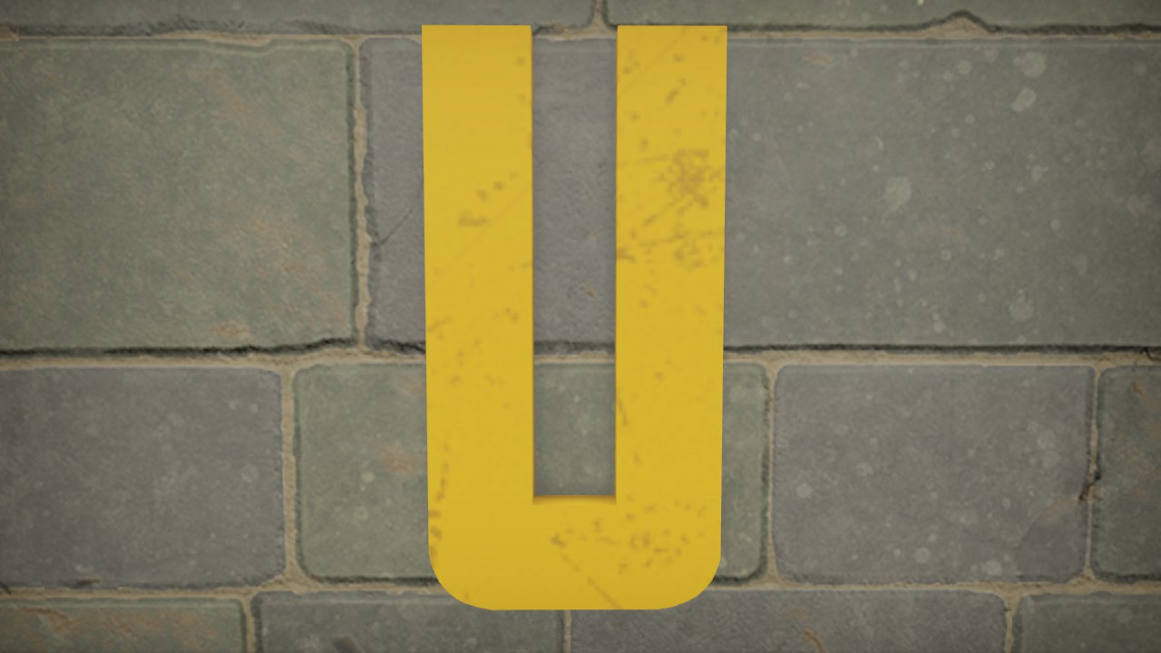 Mandalore Font Letter U 1m  Flexi
