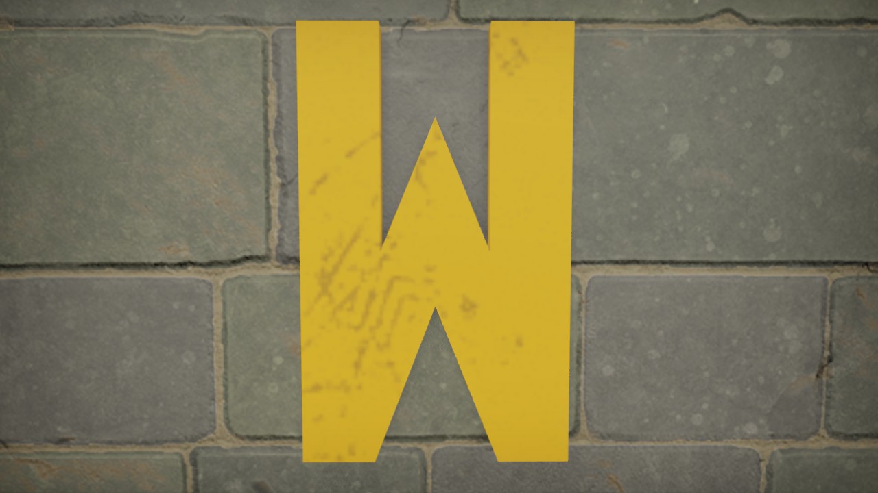 Mandalore Font Letter W 1m  Flexi