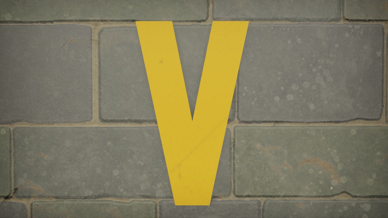 Mandalore Font Letter V 1m Flexi