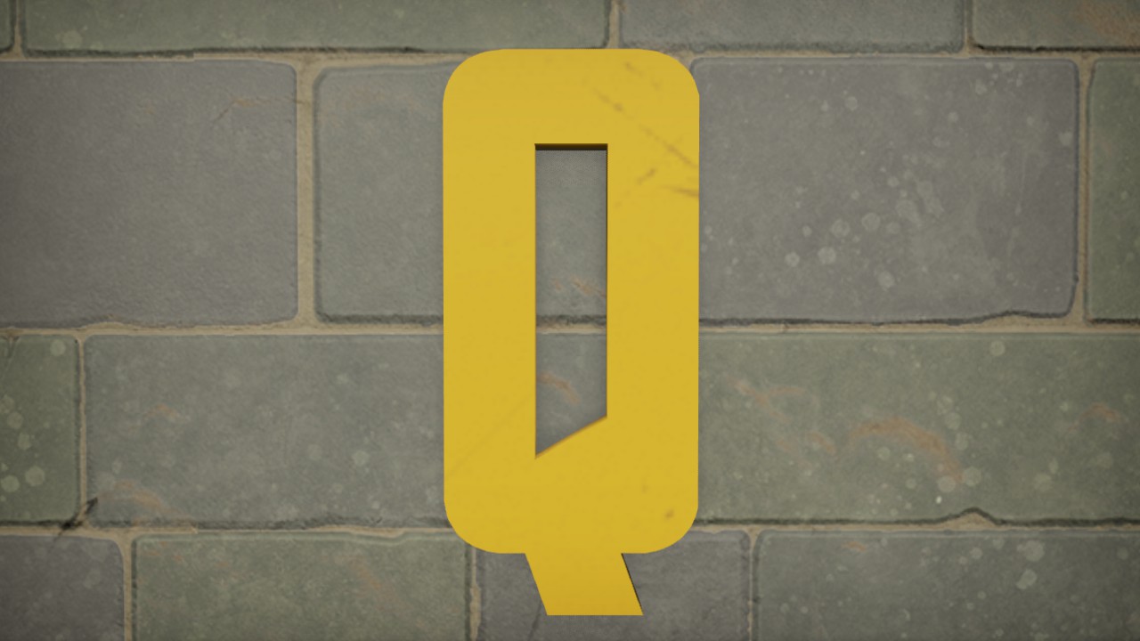 Mandalore Font Letter Q 1m Flexi