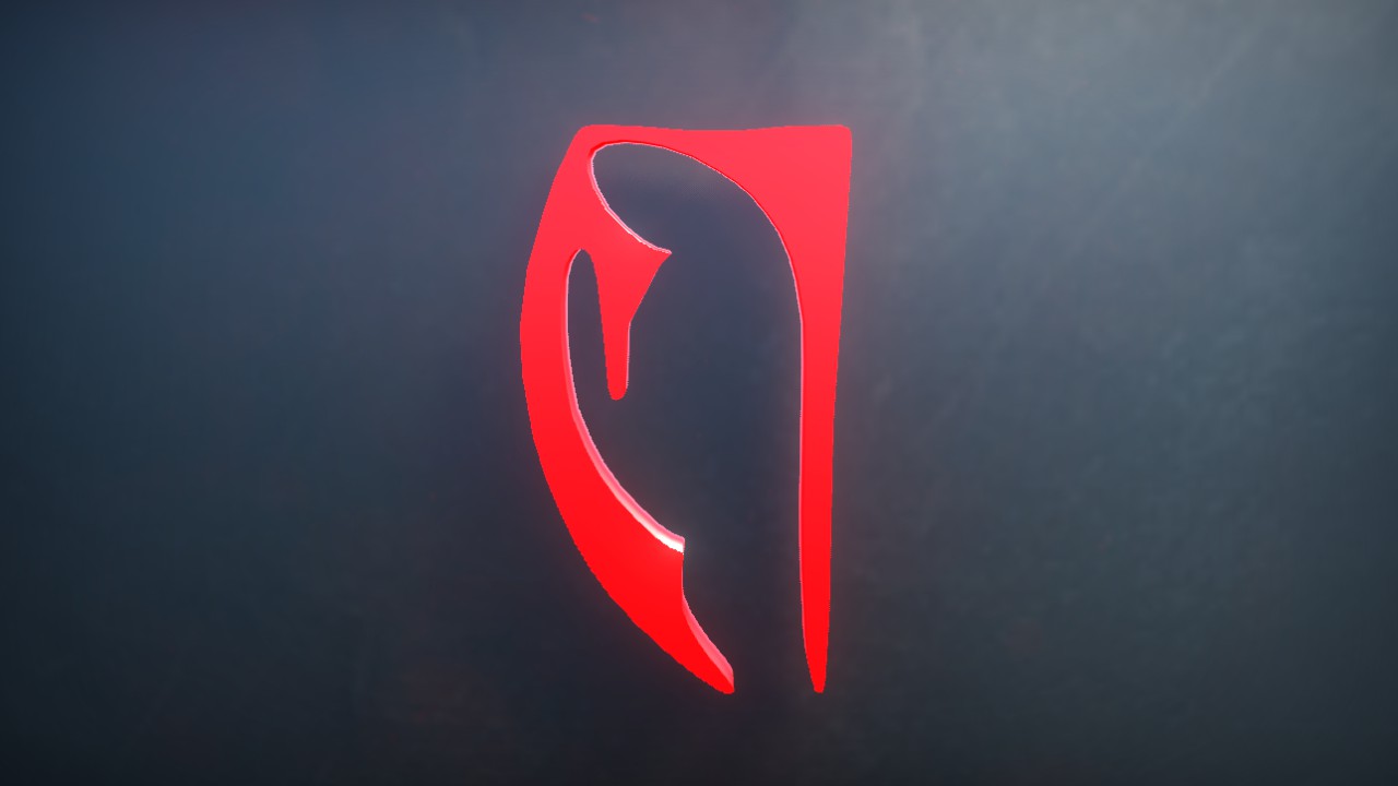 Daedra Font Letter D 1m Lit Flexicolor