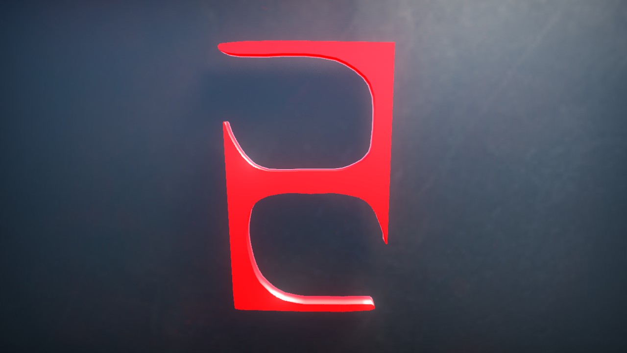 Daedra Font Letter E 1m Lit Flexicolor