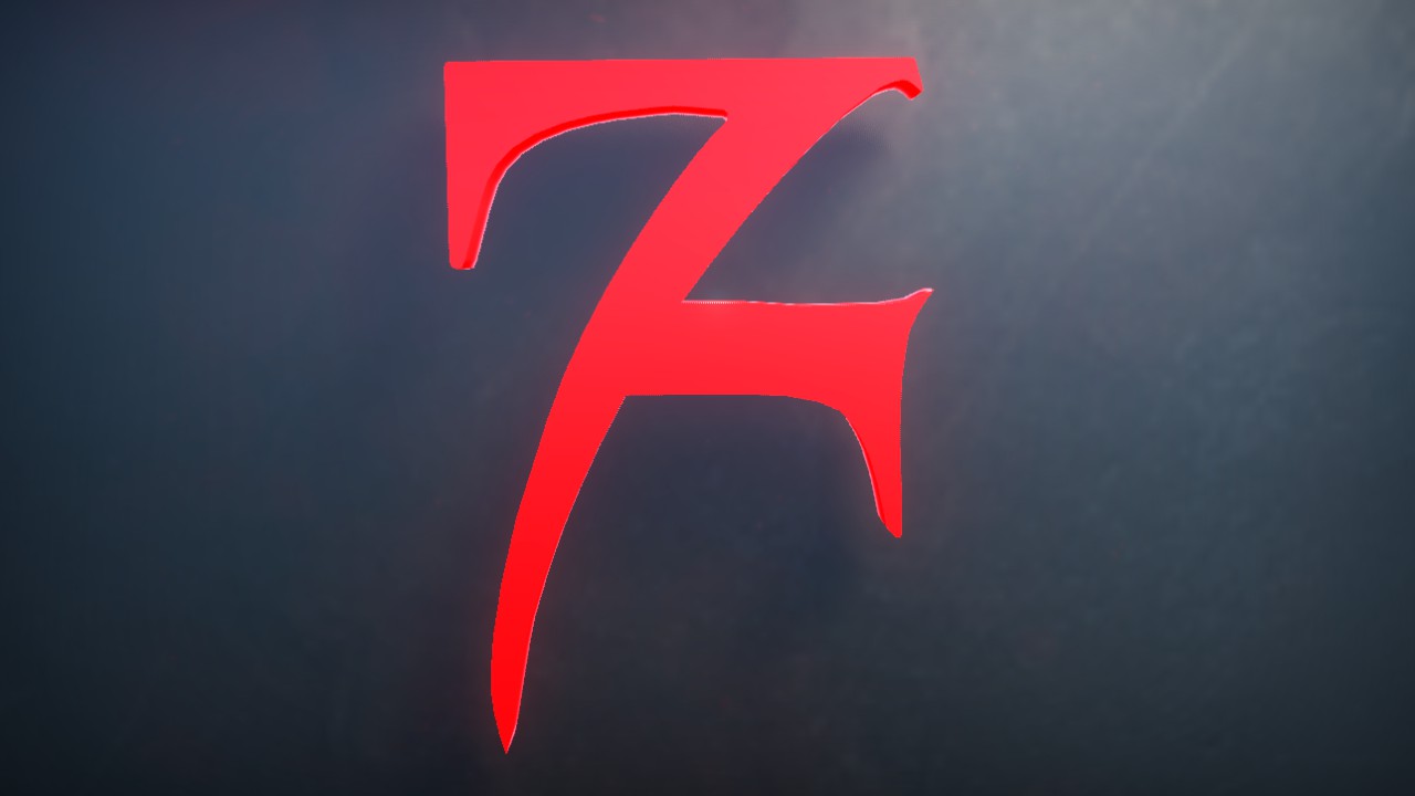 Daedra Font Letter F 1m Lit Flexicolor