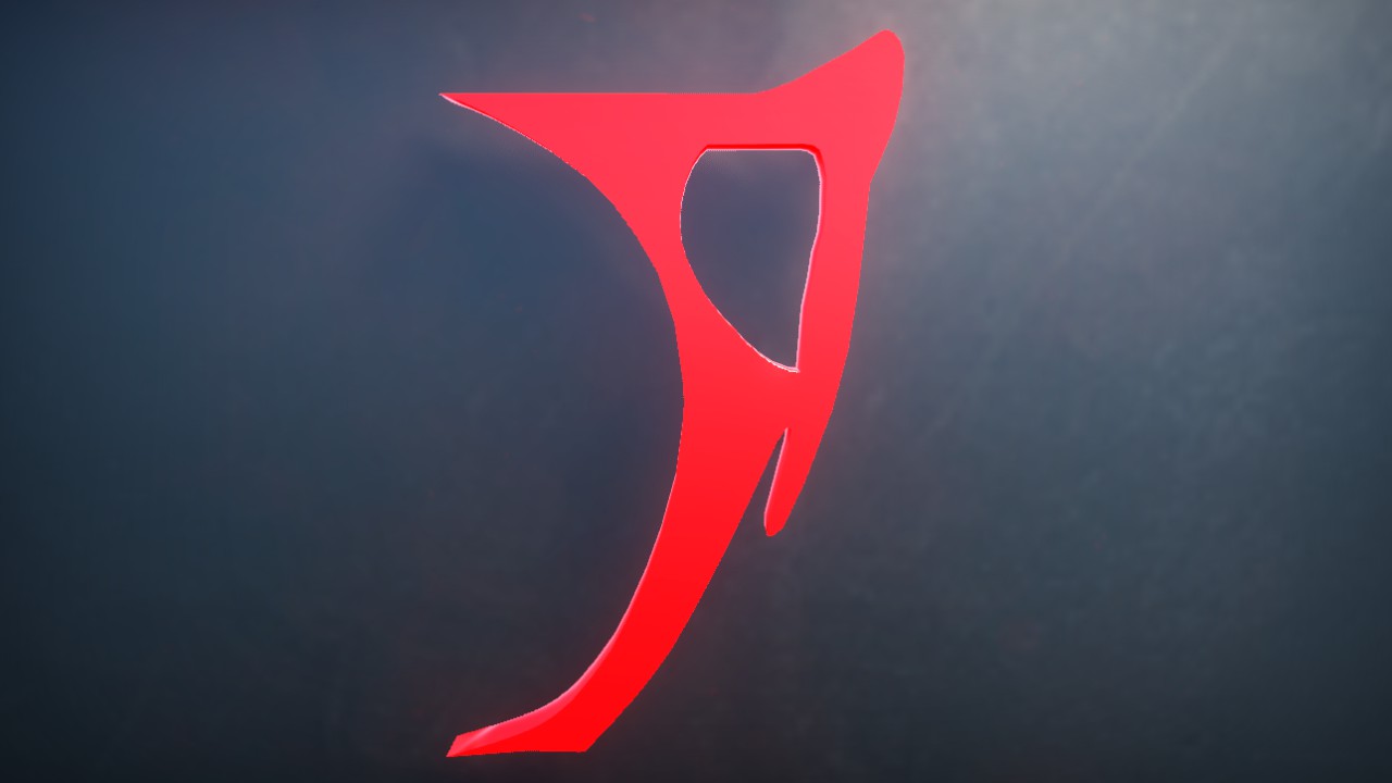 Daedra Font Letter H 1m Lit Flexicolor