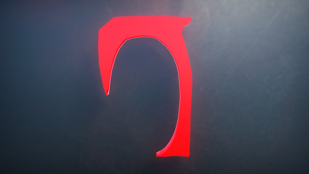 Daedra Font Letter J 1m Lit Flexicolor