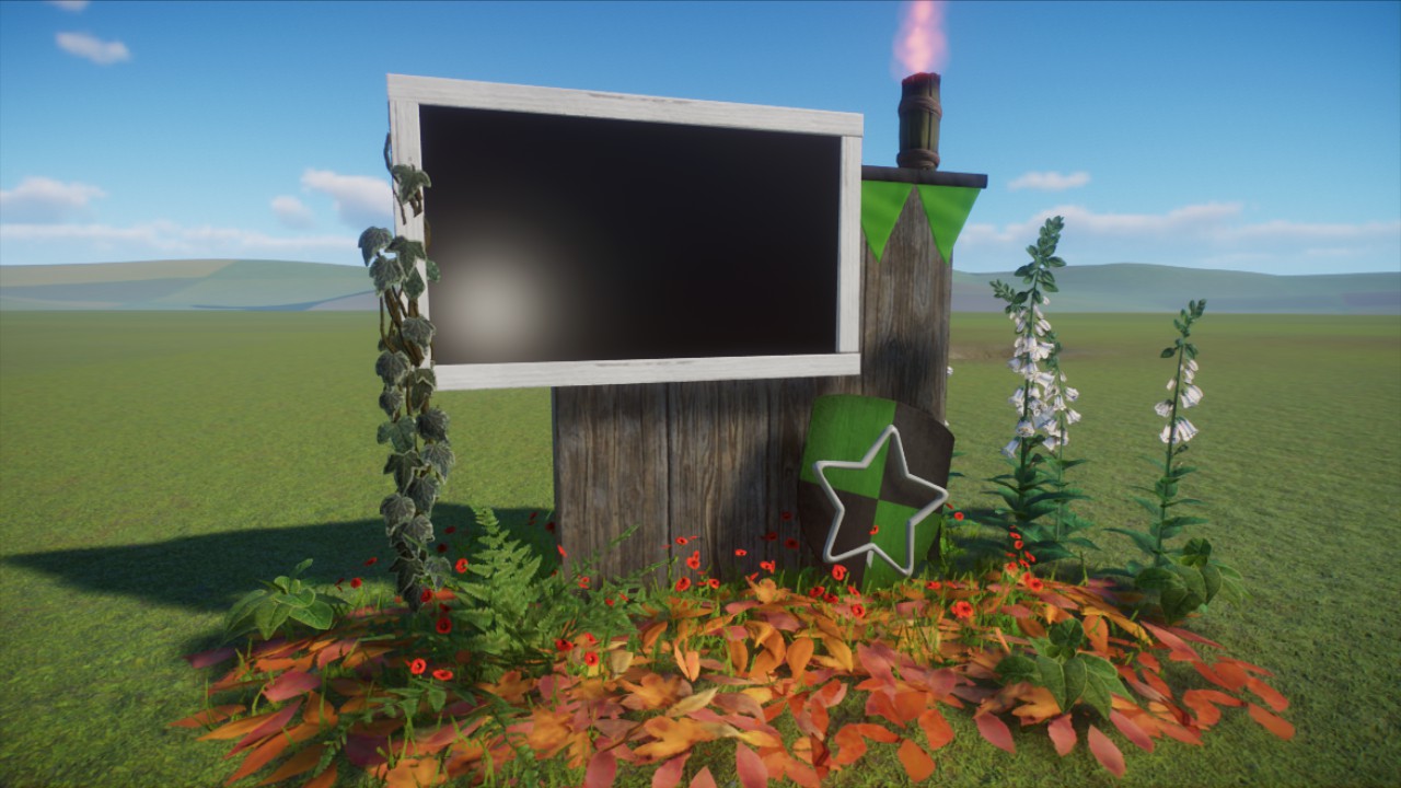 Medieval Green Knight Info Sign