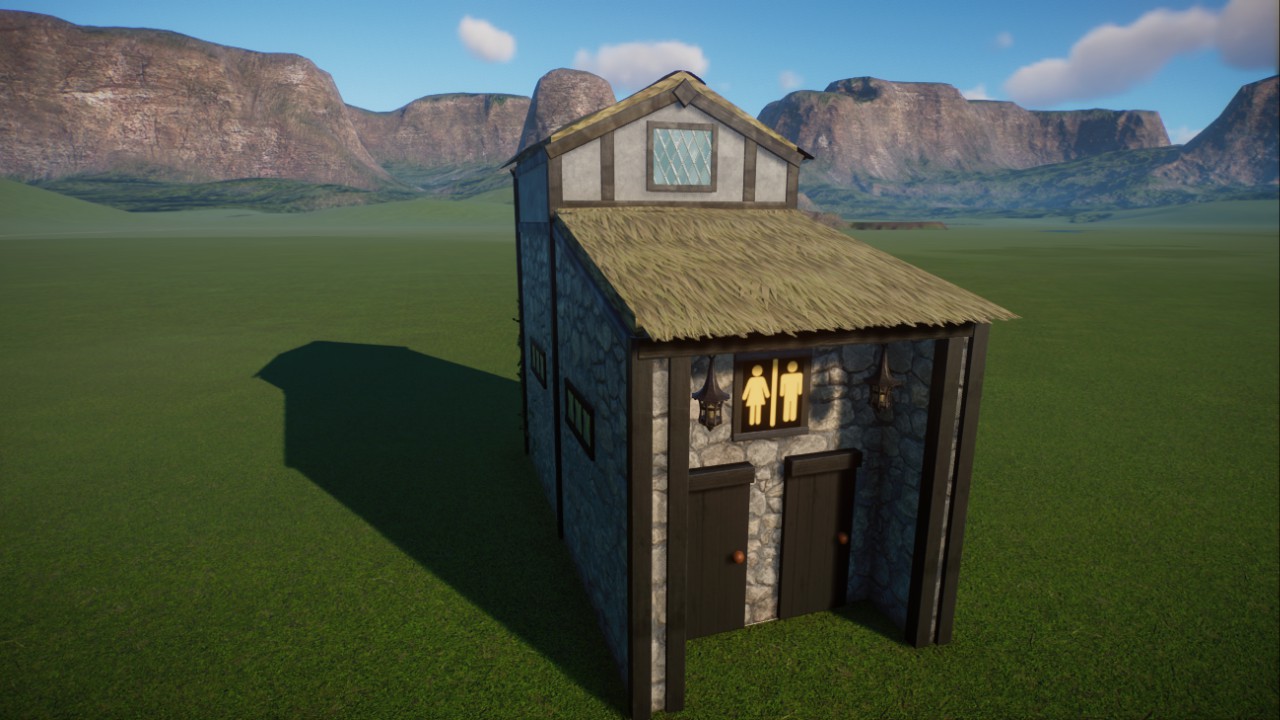 Thatched Tudor/Medieval toilet building