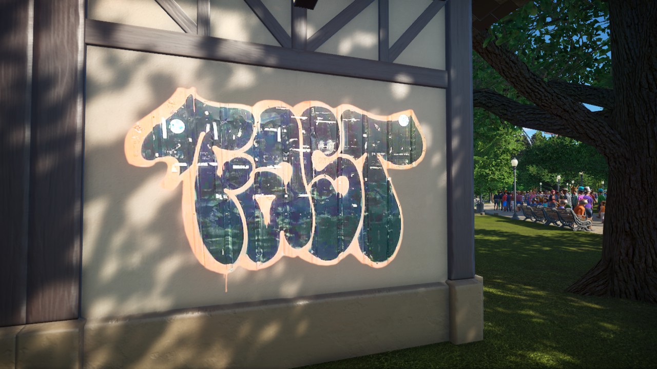 Graffiti Throwup FAST Corrugated Decal 3m x 2m