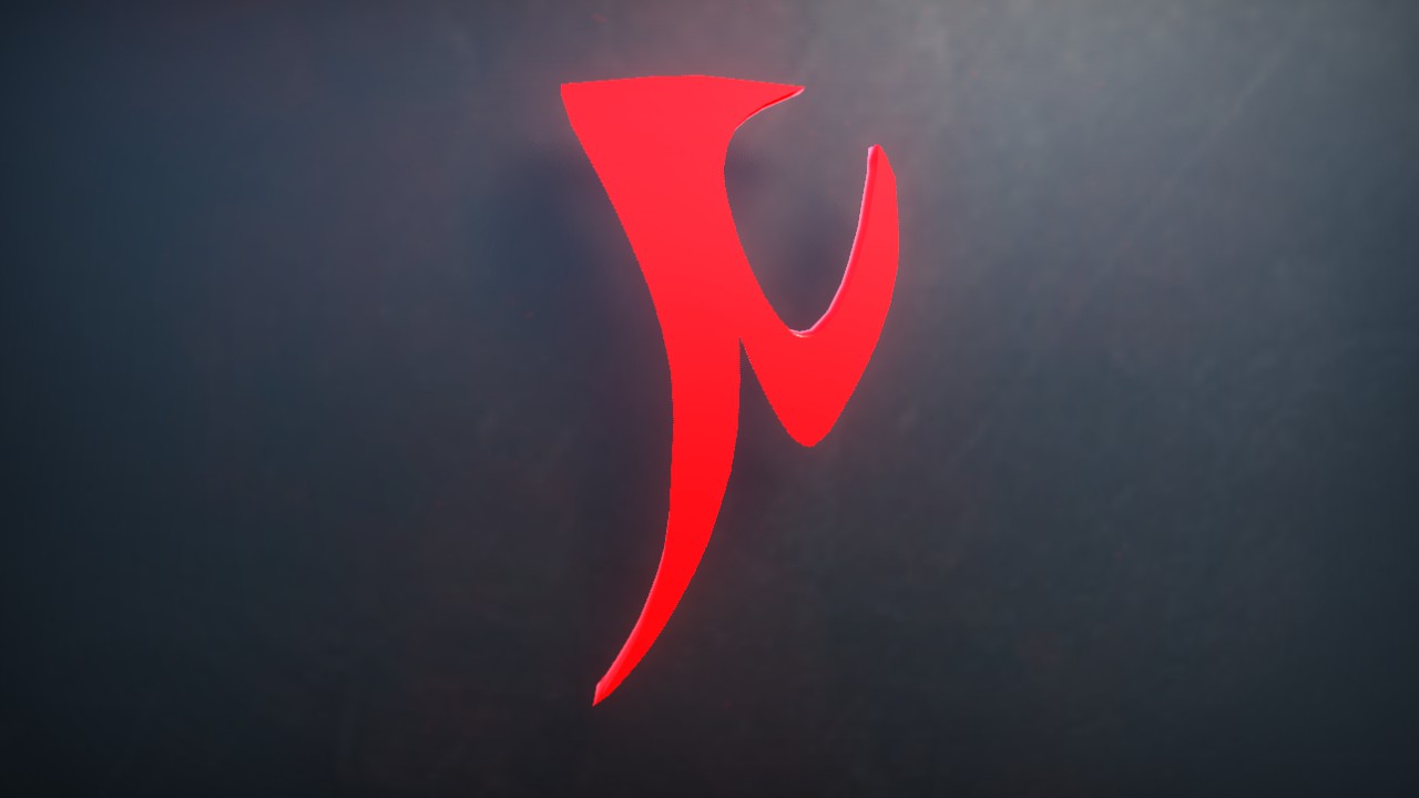 Daedra Font Letter N 1m Lit Flexicolor