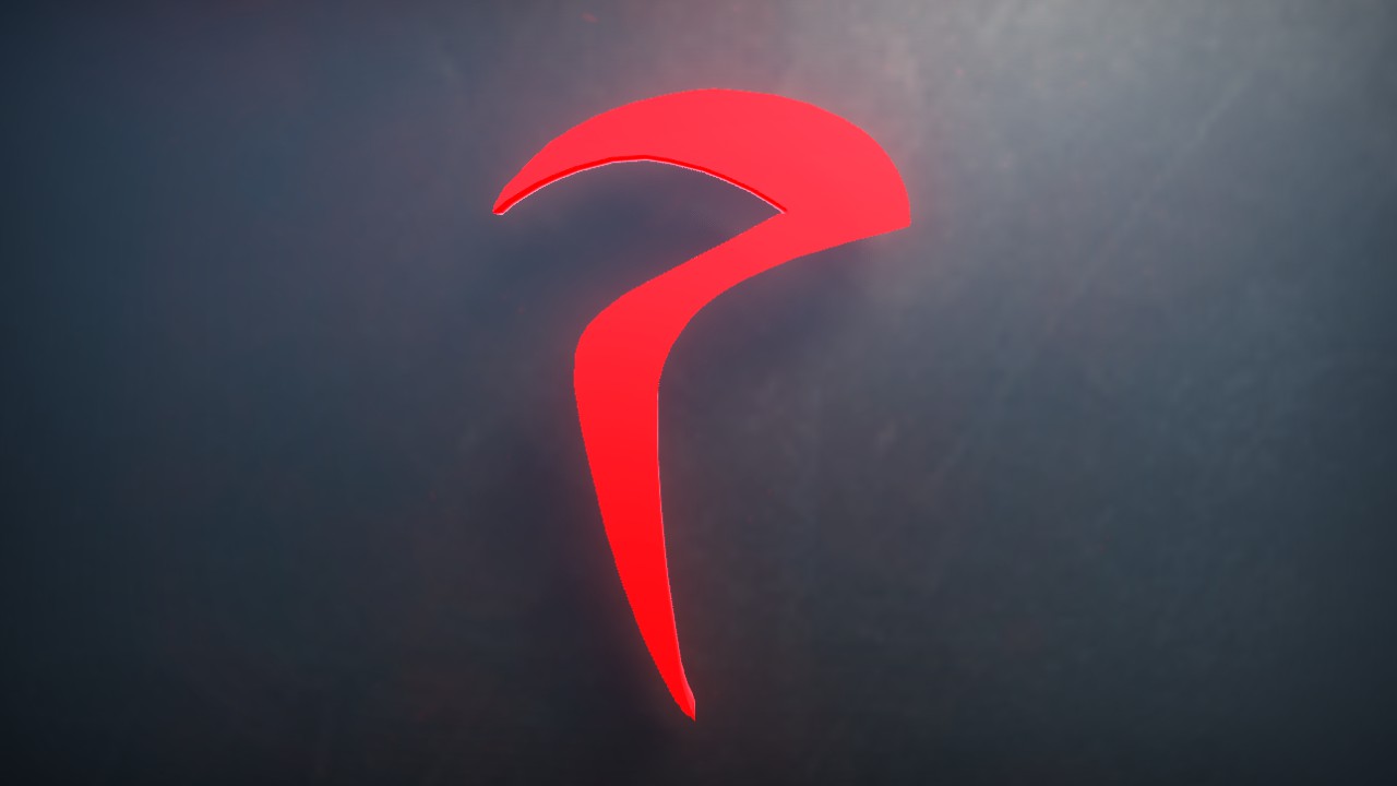 Daedra Font Letter R 1m Lit Flexicolor
