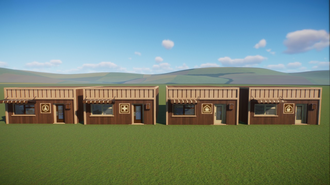 Modern Wood large facilities pack (Base game items only)