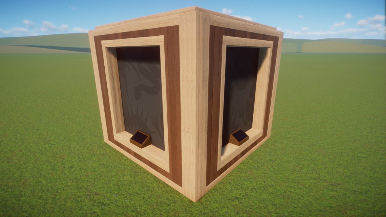 Modern Wood Animal Exhibit (Base game items only)