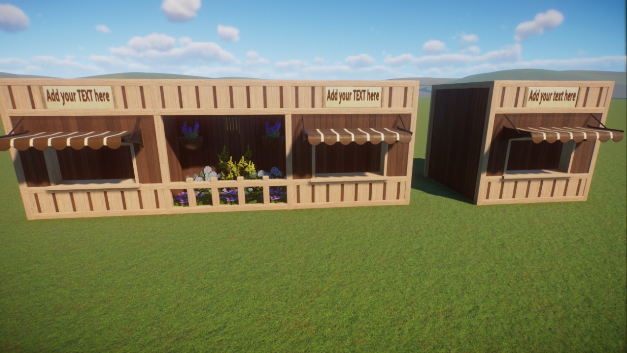 Modern Wood shop shells (Base game items only)