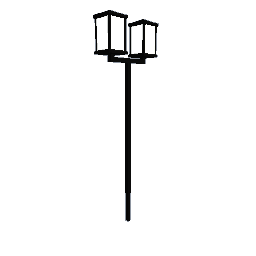Lamp Post - Glow Black Double