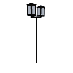 Lamp Post - Black Double