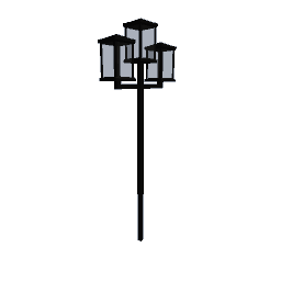 Lamp Post - Black Triple