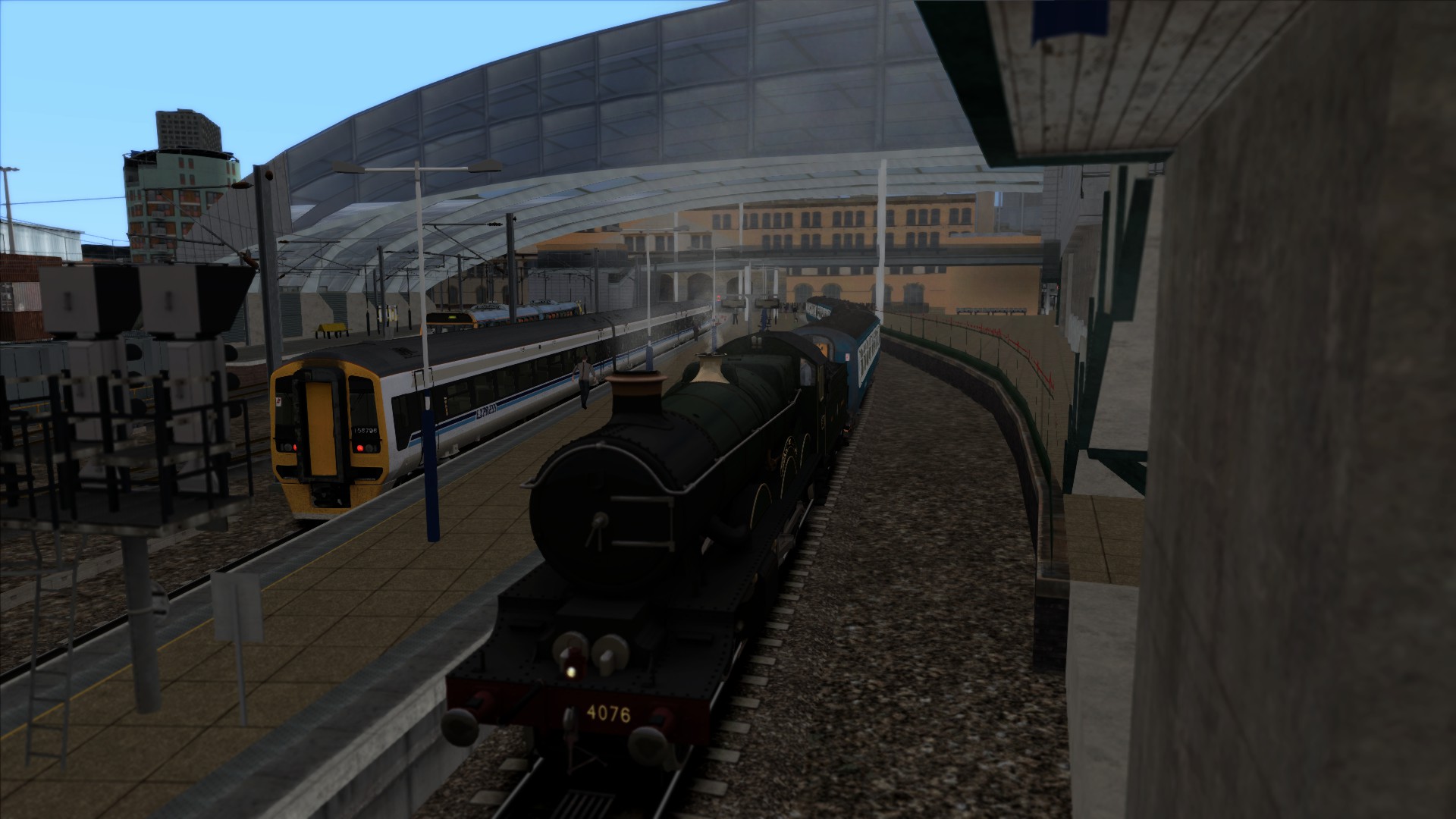 Castle Class 4076 Steam with 4 MK1 Stable Trans Pennine Passenger cars  Manchester to Huddersfield